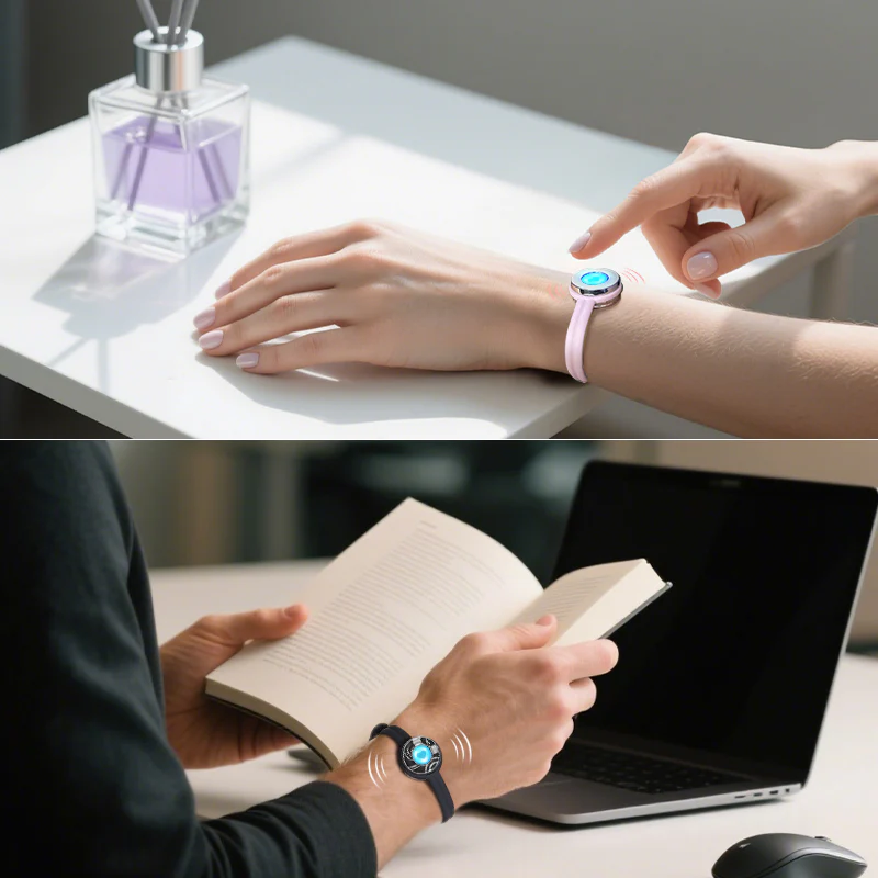Candy Original & Wave Touch Bracelets (Black+Pink) - Image 3