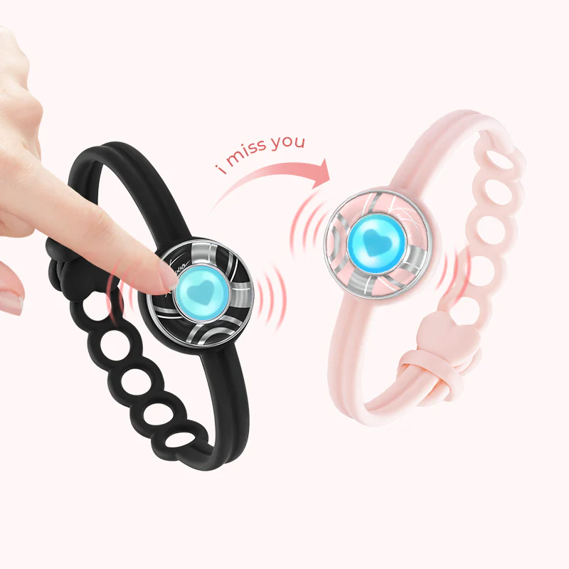 Candy Wave Touch Bracelets (Black+Pink) - Image 2