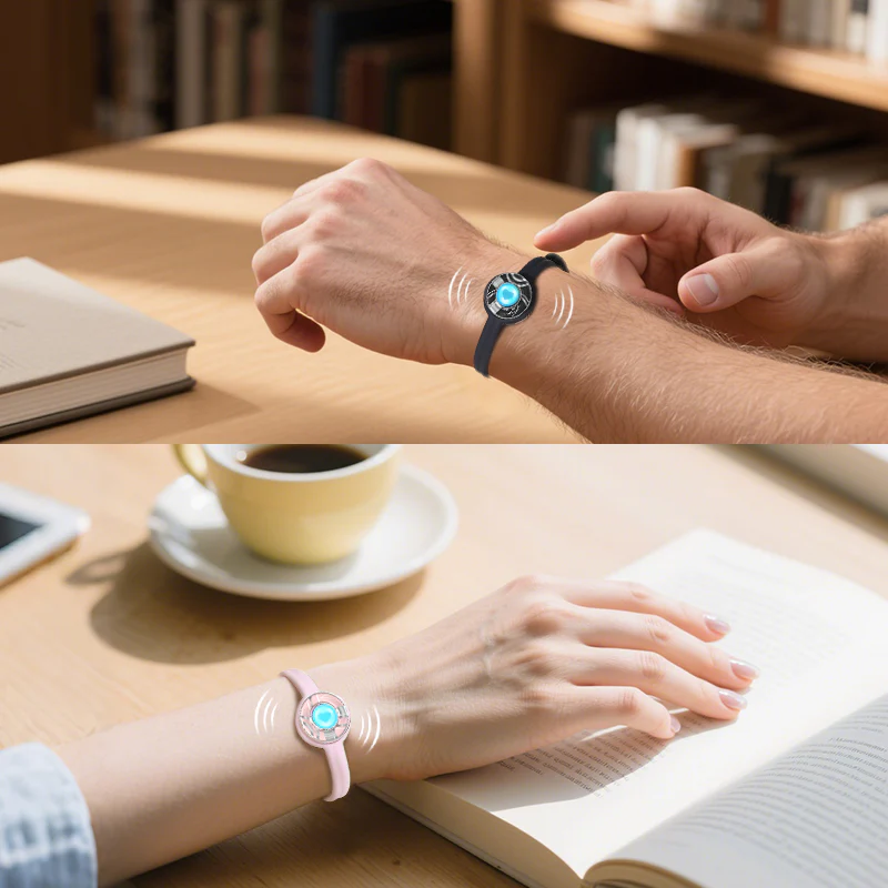 Candy Wave Touch Bracelets (Black+Pink) - Image 3