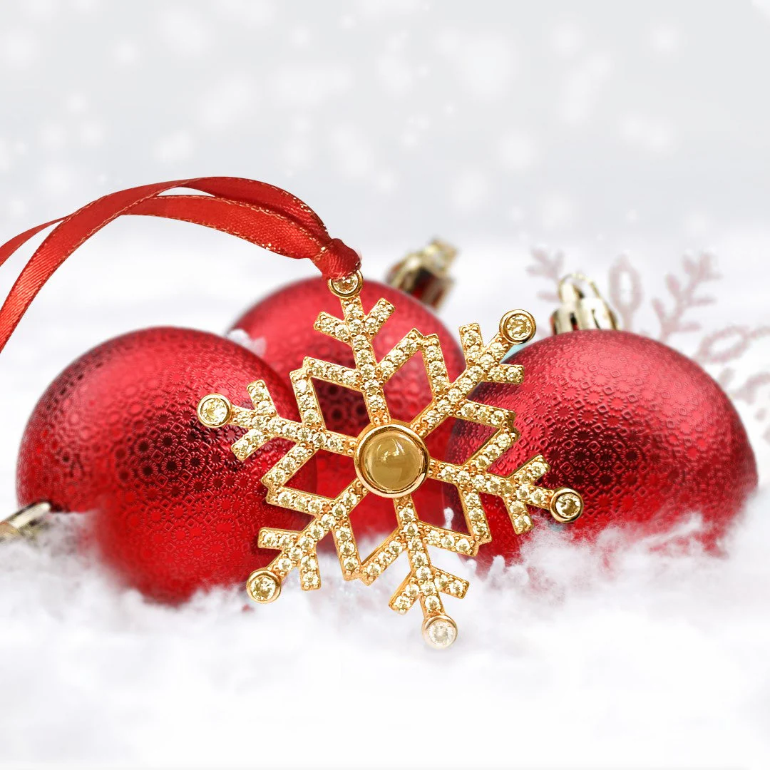 Custom Christmas Snowflake Photo Ornament - Image 5