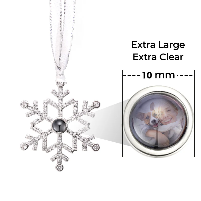 Custom Christmas Snowflake Photo Ornament - Image 6