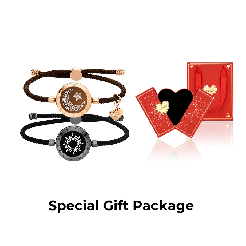 [Connected in Red Gift Packaging] Sun&Moon Touch Bracelets with Milan Rope (Black+Brown) - Image 10