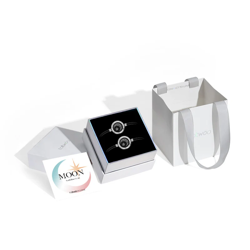 Moon & Star Touch Bracelets with Milan Rope(Black+Black) - Image 6