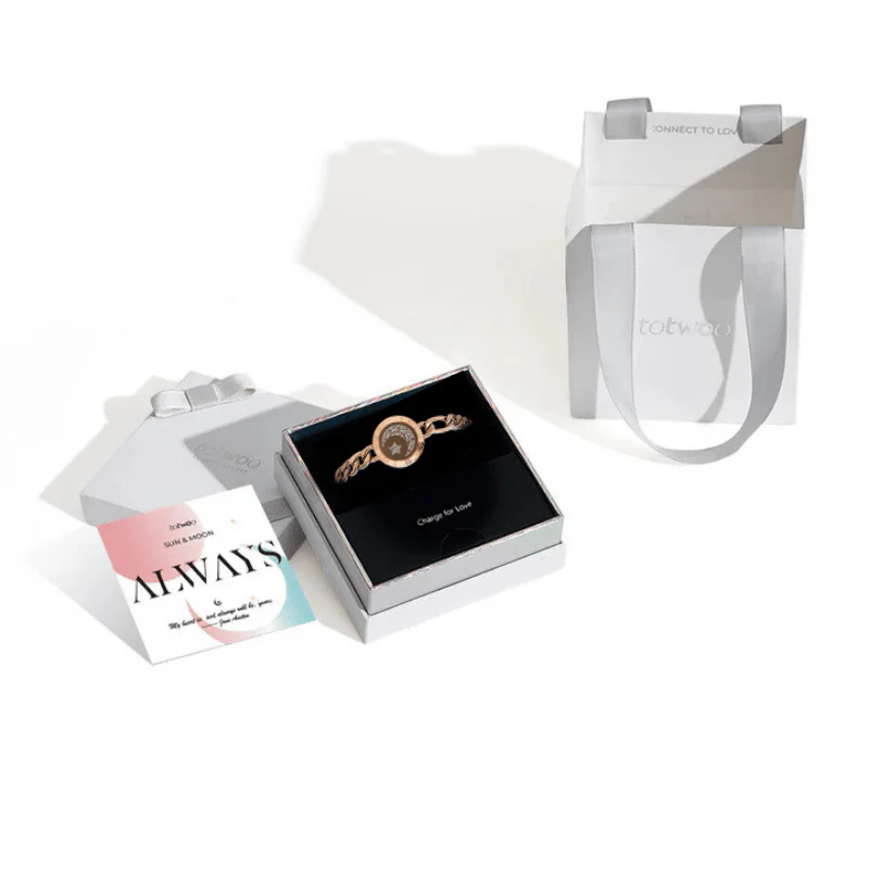 Moon Single Touch Bracelets with Figaro Chain - Image 6