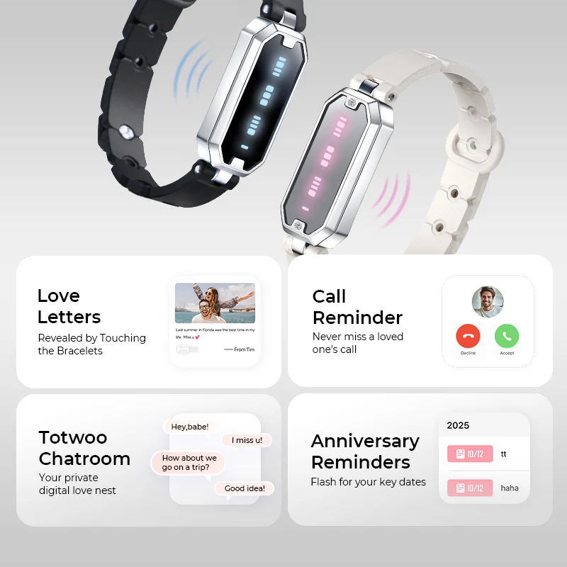 Morse Love Touch Bracelet with White Silicone Single - Image 4