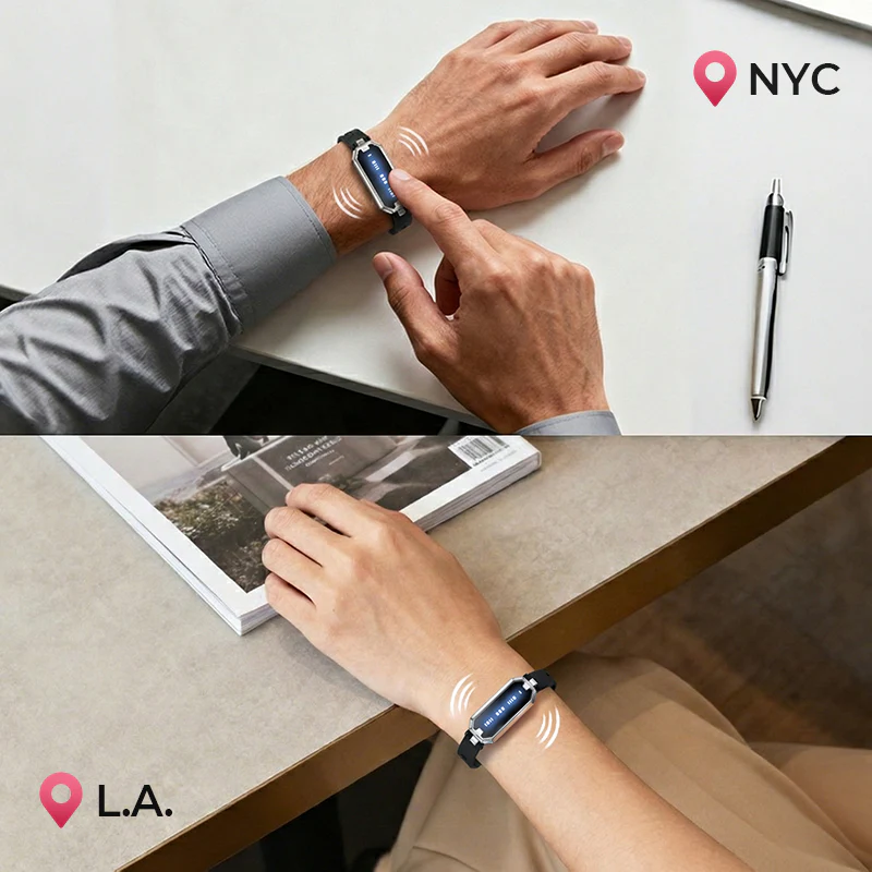 Morse Love Touch Bracelets with Silicone (Black & Black) - Image 3