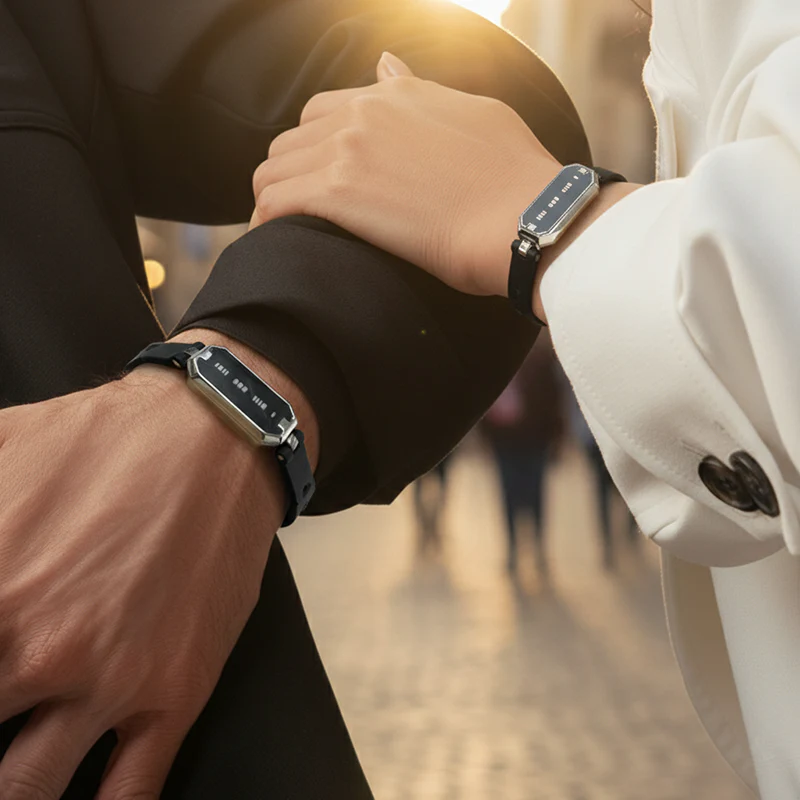 Morse Love Touch Bracelets with Silicone (Black & Black) - Image 6