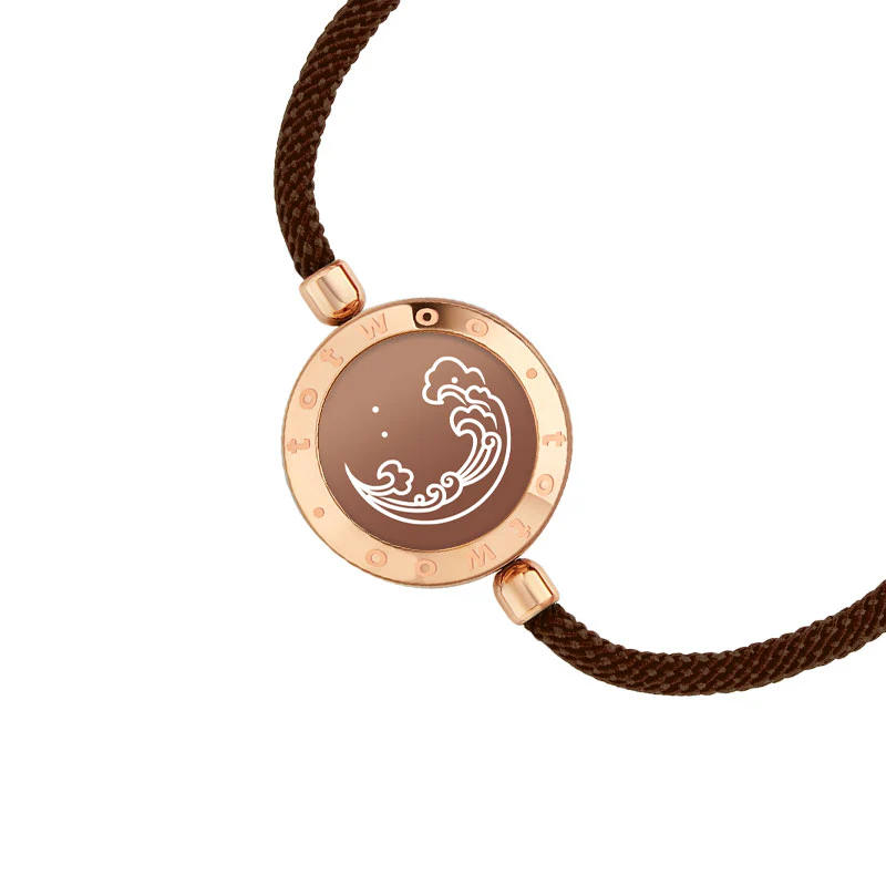 Mountain & Sea Touch Bracelets with Milan Rope (Black+Rose Gold) - Image 7