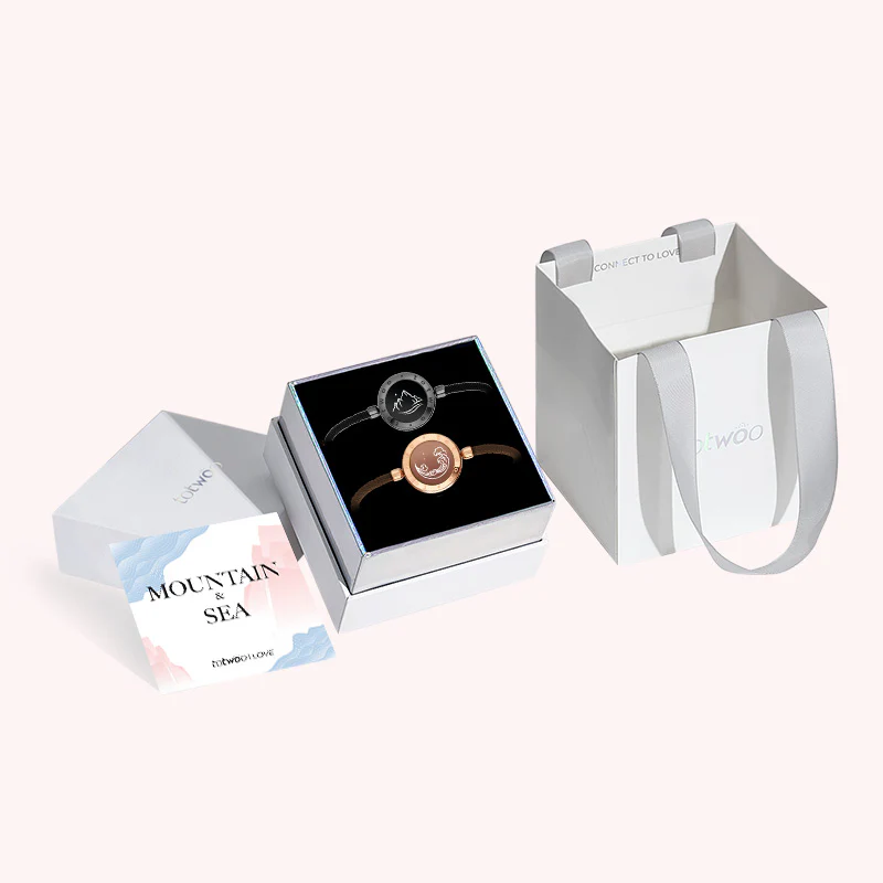 Mountain & Sea Touch Bracelets with Milan Rope (Black+Rose Gold) - Image 9