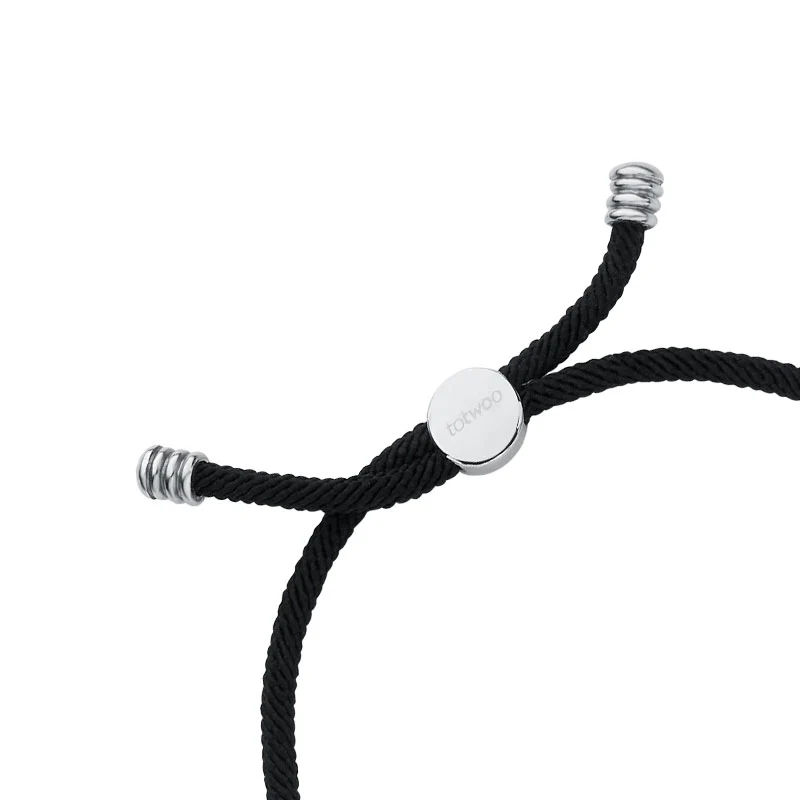 Mountain & Sea Touch Bracelets with Milan Rope (Black+Black) - Image 10