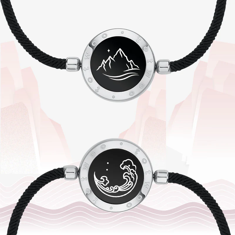 Mountain & Sea Touch Bracelets with Milan Rope (Black+Black) - Image 8