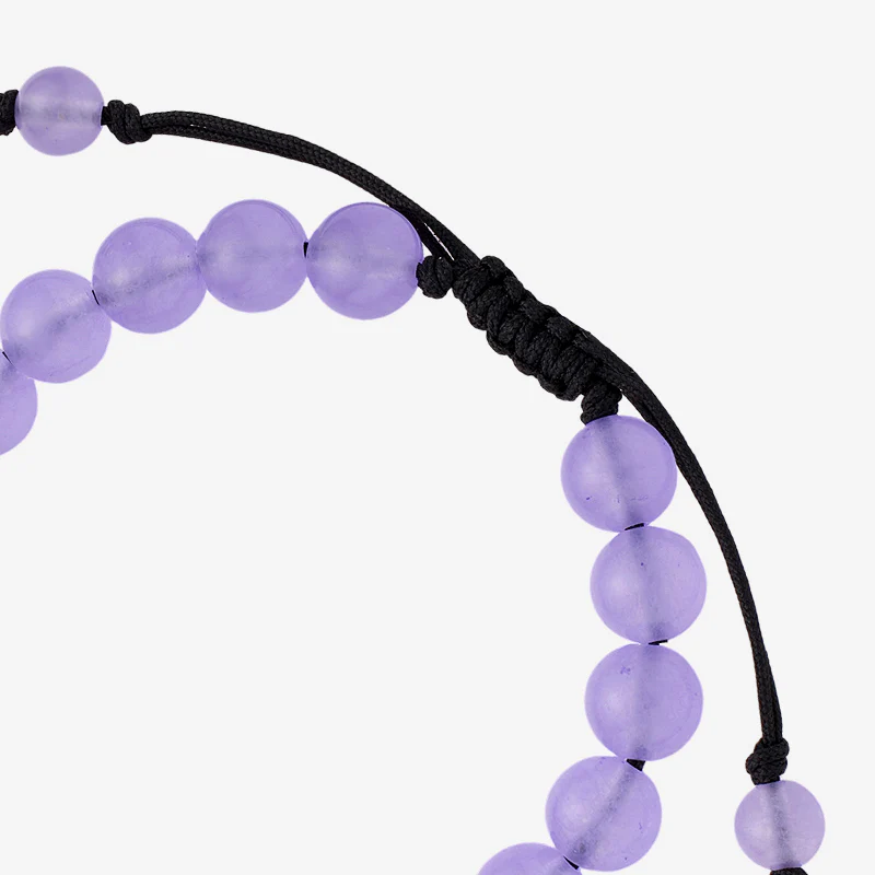 Sun&Moon Beaded Bracelets in Purple and Black - Image 6
