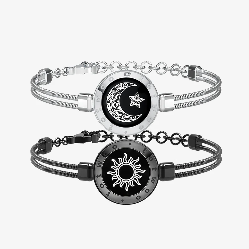 Sun & Moon Touch Bracelets with Snake Chain - Image 10