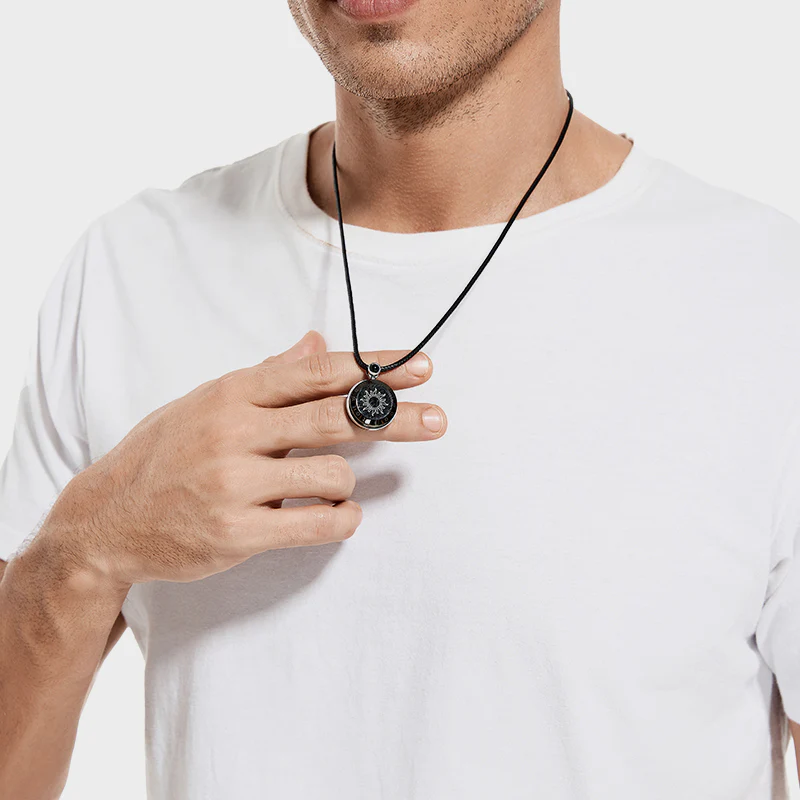 Sun&Moon Touch Necklaces with Natural Agate Set for Two - Image 8