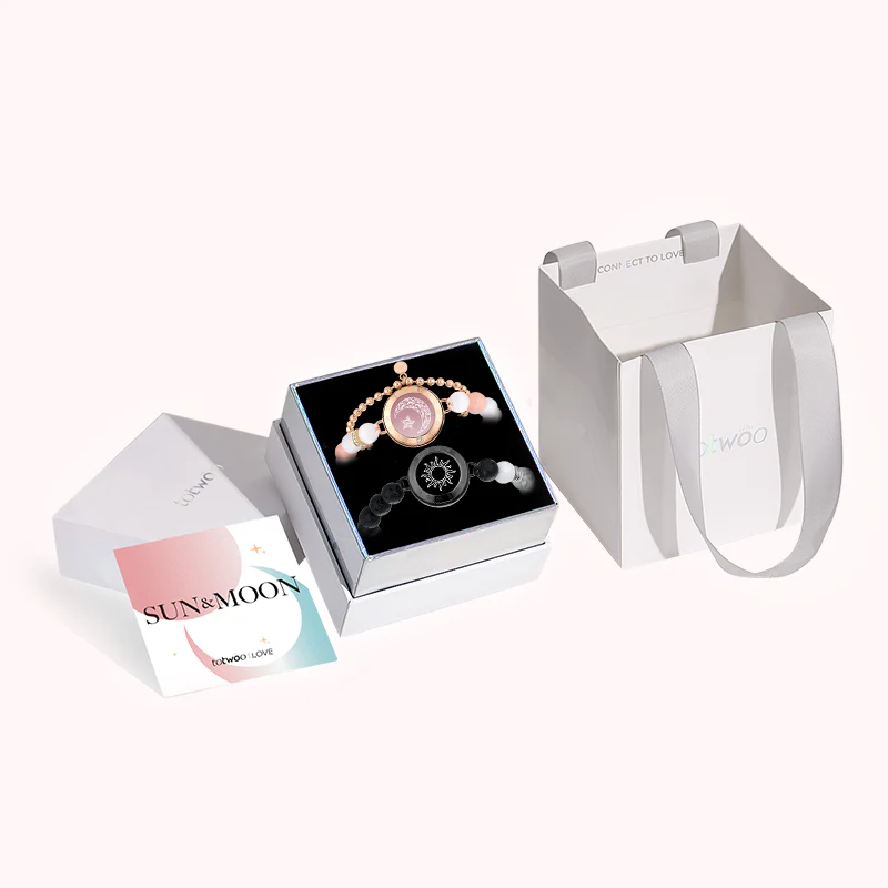 Sun & Moon Touch Bracelets with Phantasmal Beads (Black+Rose Gold) - Image 13