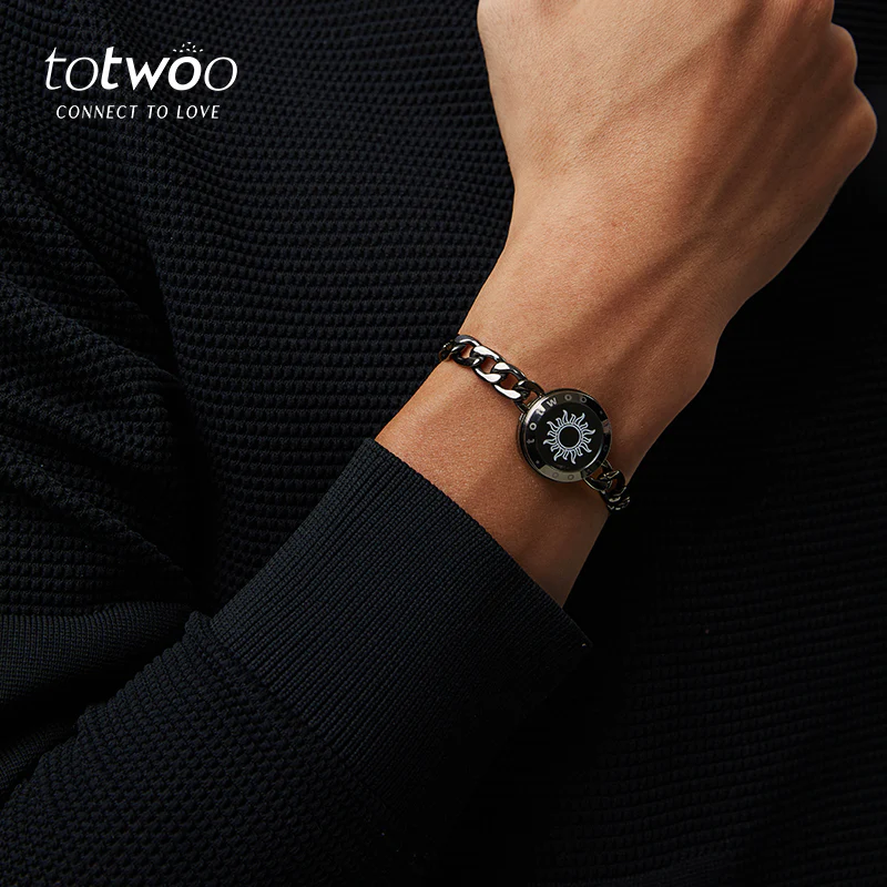 Sun Single Touch Bracelets with Figaro Chain - Image 3