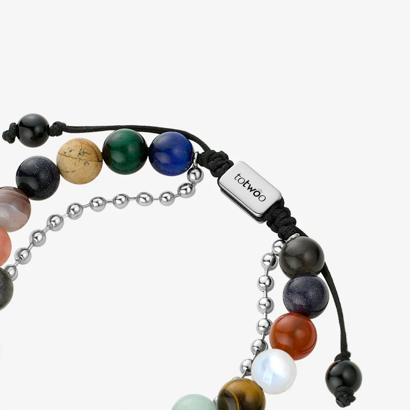 Sun&Moon Touch Bracelets with Solar System Guardian Beads - Image 9