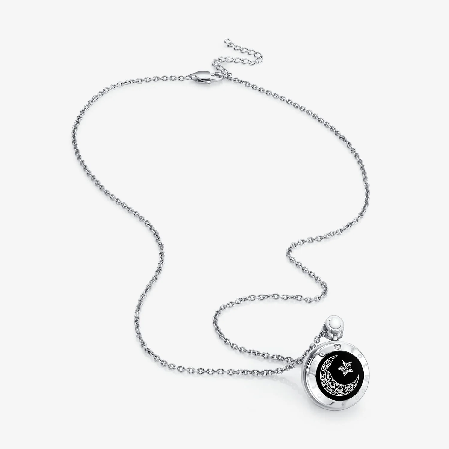Sun&Moon Touch Necklaces with Natural Agate Set for Two - Image 9