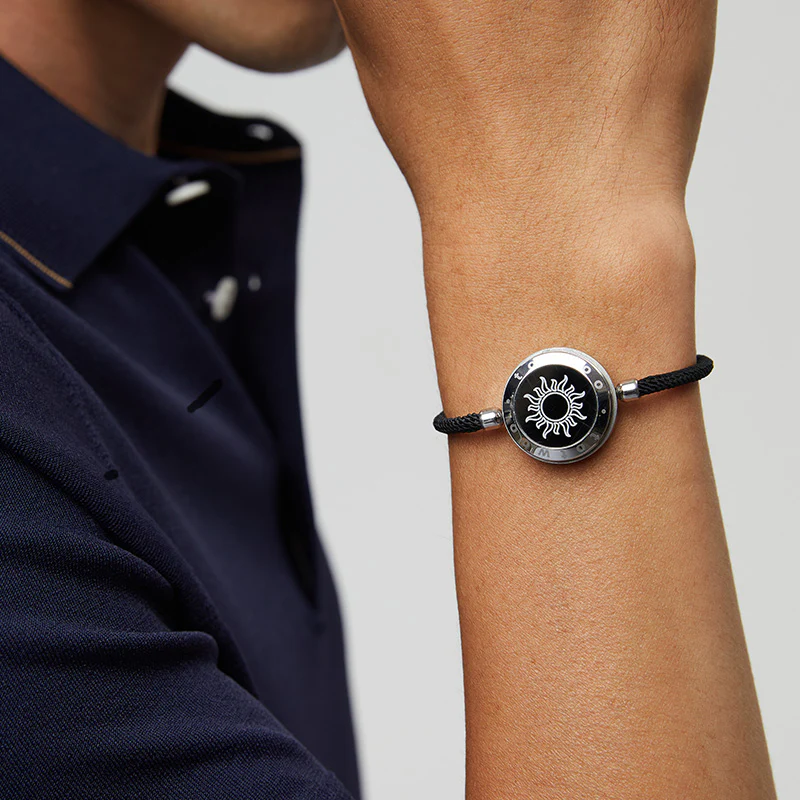 Sun & Moon Touch Bracelets with Milan Rope(Black+Black) - Image 7
